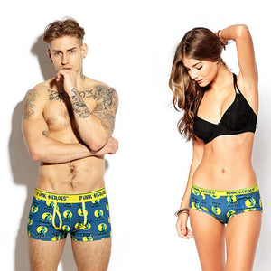 Couple Underwears Cartoon Printing Underpants Knickers Sexy Women