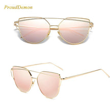 2018 Oversize Metal Reflective flat lens Sunglasses for women