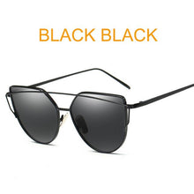 2018 Oversize Metal Reflective flat lens Sunglasses for women