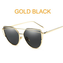 2018 Oversize Metal Reflective flat lens Sunglasses for women