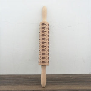 CHRISTMAS EMBOSSING ROLLING PIN