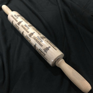 CHRISTMAS EMBOSSING ROLLING PIN